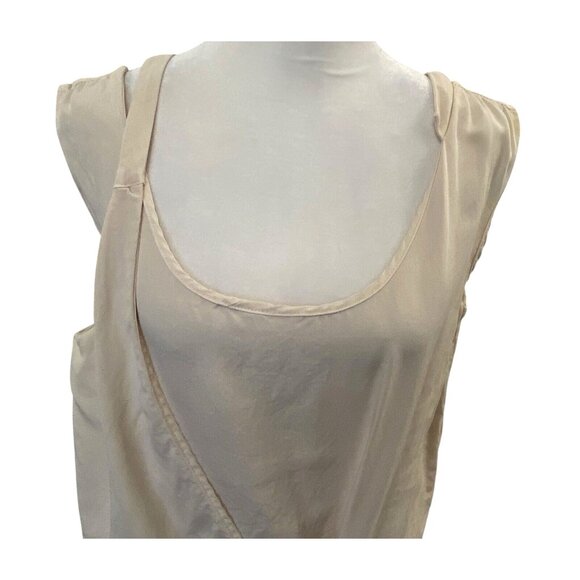 ANNARITA N Women Italian Dress Sleeveless Scoop Neck V Back Sz 6 Ivory 75-20 - Picture 4 of 16